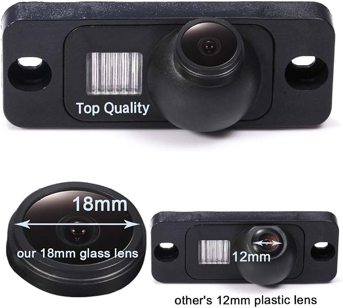 HD IP68 1280Pixels Auto 170° Wide Angle License Plate Light Rear View Reversing Backup Camera Parking Aids System Compatible with Mercedes Benz W164 W163 ML 320/W220 S280 S320 S350 S500 S600/W251