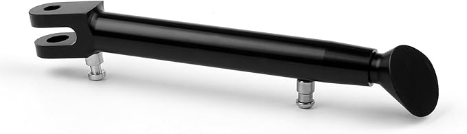Areyourshop Adjustable CNC Aluminum Kickstand Side Stand for Kawasaki ZX-6/ZX-9R 1998-2002, ZX6R/RR 2003-2008, ZZR600 2005-2008, ZX-10R 2004-2007, ZX-10R 2011-2013, Black