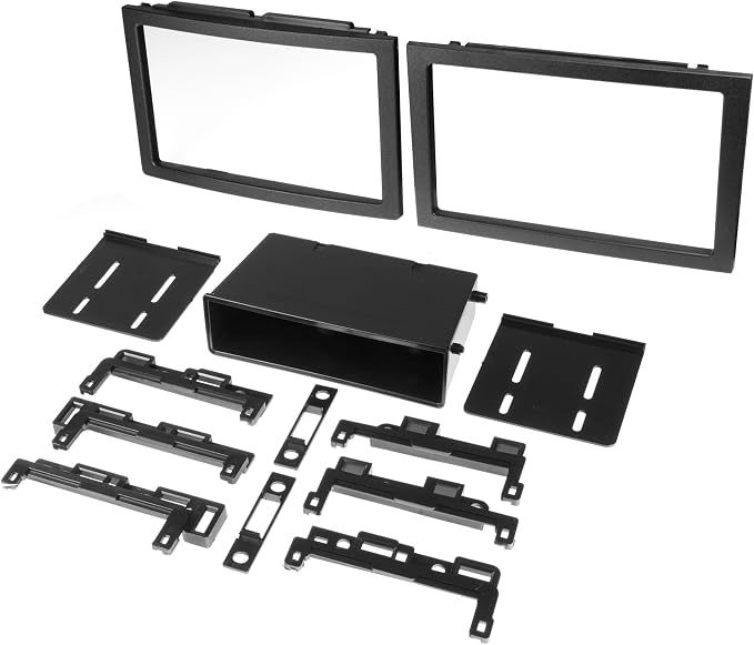Scosche GM2500B Double DIN or Single DIN with Pocket Radio Installation Dash Kit Compatible with Select 2004-2021 GM Vehicles - Car Stereo Install Kit - See Fit Guide in Images to Verify Your Vehicle