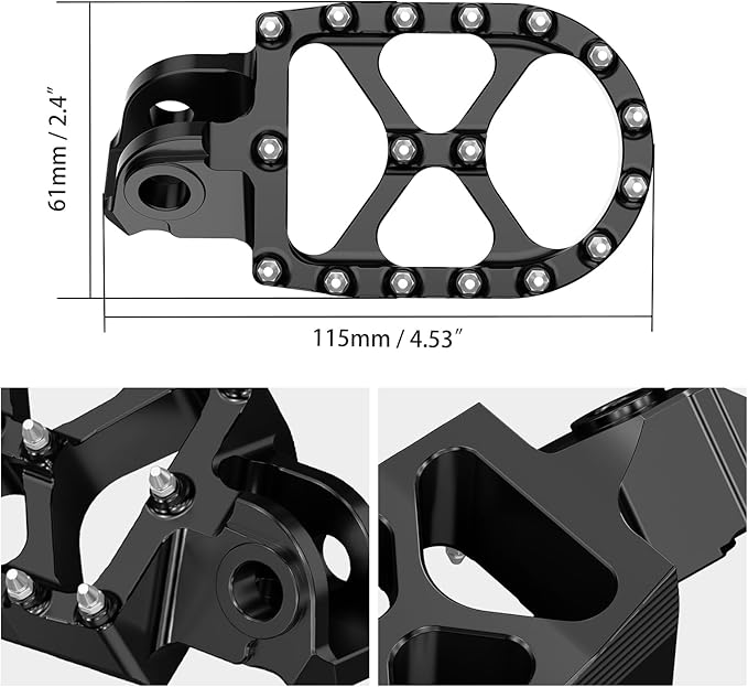 NICECNC Kickstand Foot Extension Pad & Puck + Wide Fat Forged Foot Pegs