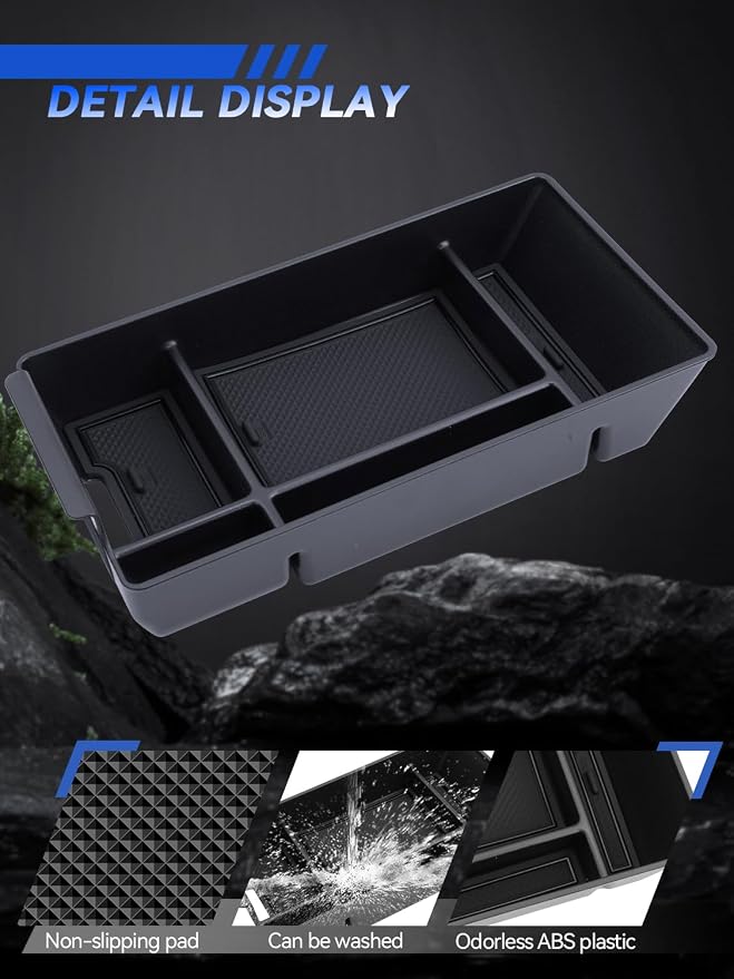 for C300 Center Console Organizer 2022-2025 2026 Mercedes C Class W206 Accessories Armrest Tray Middle Storage Box Insert Container Durable ABS Plastic