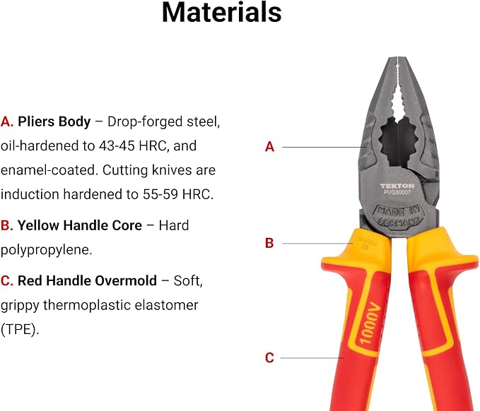 TEKTON Insulated Pliers Set, 3-Piece | PLR90002