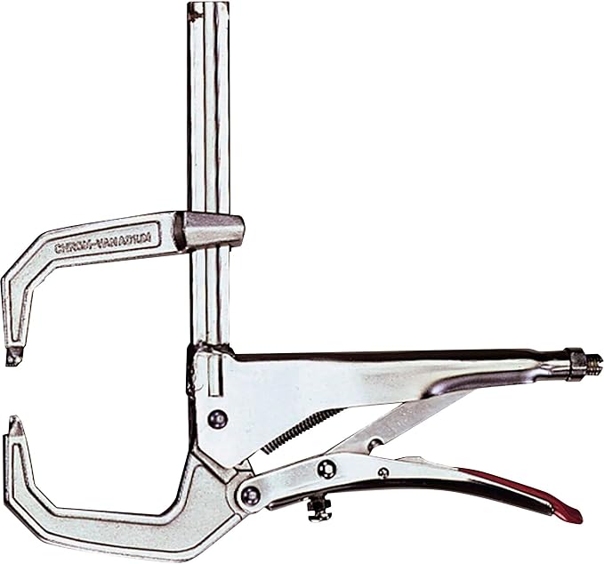 Bessey Deep Reach Gripping Pliers - 4.5 Inch Jaw Capacity - 3 in Throat Depth - SG5-DR - Adjustable Grip Plier and Clamp all in one - Applicable for General Clamping, Metal Fabrication, Welding, Plumbing, Woodworking, & Construction