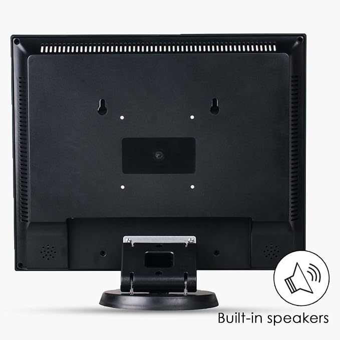 JaiHo 12-Inch 4:3 Security Monitor, 800x600 No Image Stretching CCTV Screen with Metal Housing, BNC HDMI VGA AV USB Input, Industrial Display with Built-in Speakers Remote Control & VESA Mount