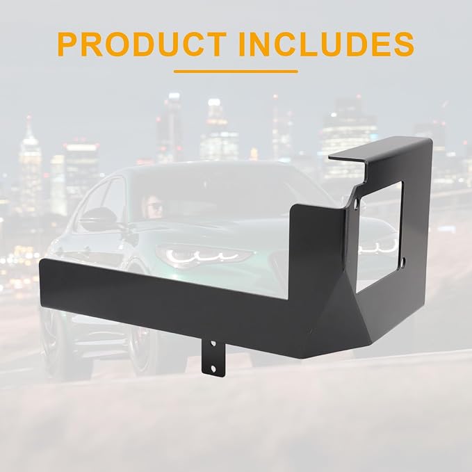 Aluminium Radar Protection Shield for Alfa Romeo Stelvio Excludes QV | Black, Anti-Theft Guard, No Signal Interference, Uses OEM Screws, Protects Radar from Stones and Debris