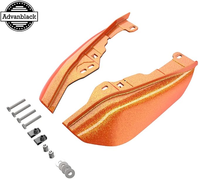 Advanblack 2024 RG Mid Frame Air Deflectors Compatible for Harley Touring Street Glide, Road King, Electra Glide, 2009-2025(Tequila Sunrise)
