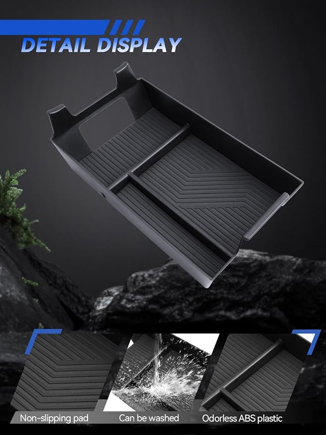 for Mercedes E350/E450 Center Console Organizer 2024 2025 2026 Mercedes Benz E-Class W214 All Trims Accessories Armrest Tray Middle Storage Box Insert Container Durable ABS Plastic