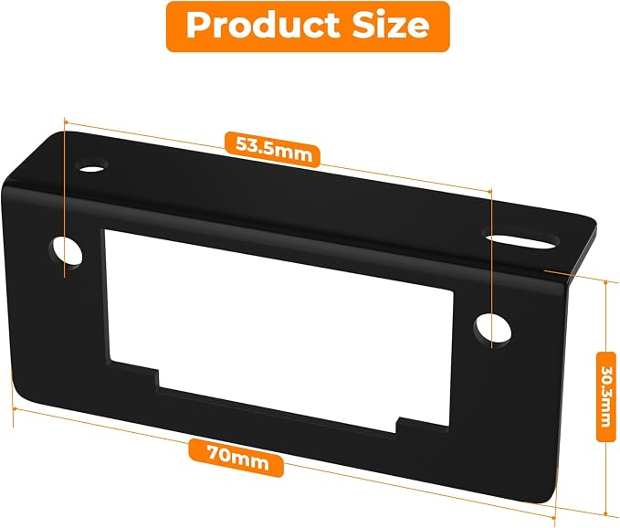 Under Dash Mounting Bracket Compatible with J1962 OBD-II 10-Pack, OBD2 Mounting Bracket or Cable Holder Splitter Mount, Black