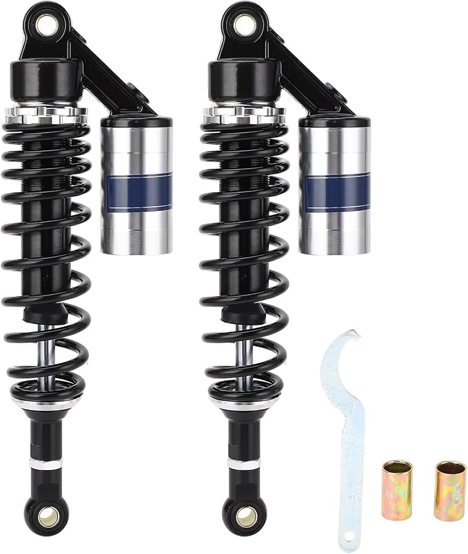 Keenso Aluminum Motorcycle Shock Absorbers, 13.5 Inch for ATV Quad Dirt Sport Bikes