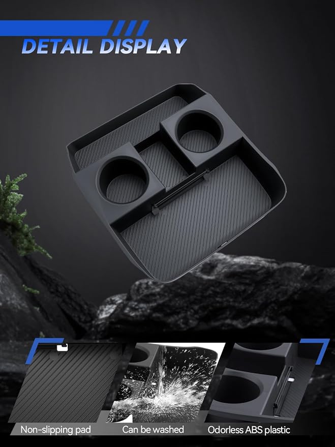for Palisade Lower Center Console Organizer 2026 Hyundai Palisade Calligraphy/Limited/XRT Pro/SEL Accessories Armrest Tray Middle Storage Box Insert Container Durable ABS Plastic