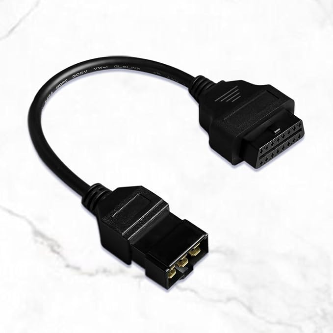 OBD2 Adapter Cable for HITACHI 24V Diesel Vehicles 6 Pin OBD2 16Pin to OBD1 6Pin OBDII Car Diagnostic Connector Compatible with OBD II Diagnostic Scanner
