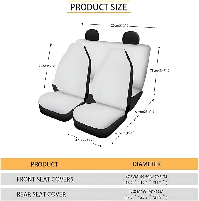 Hippie Floral Design Car Seat Cover Full Set for Women, Car Steering Wheel Cover Auto Center Console Pad Seat Belt Pads, Universal Automotive Interior Accessories Set of 8