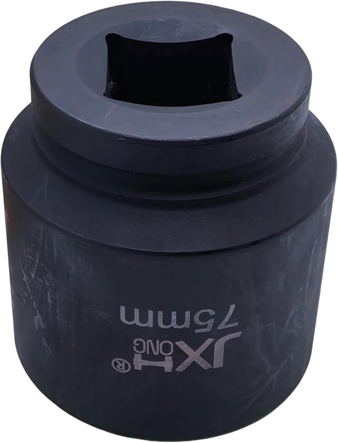 1-1/2" Drive Impact Socket, 6-Point, Heat Treated Cr-Mo Steel – Heavy Duty for Hydraulic Impact Wrench (75mm)