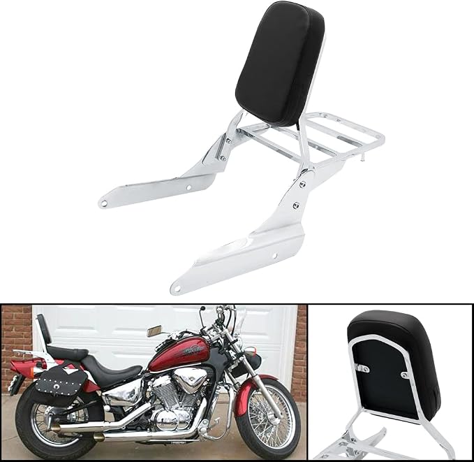 Motorcycle Backrest Sissy Bar Rear Passenger Luggage Rack Cushion For Honda Shadow VLX600 VT600 1999-2008 VLX 600 VT 2006 2005