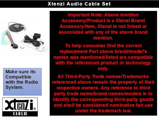 Xtenzi Car Audio 3 Pcs Set XT3302 GPS Mic and Wire Harness Compatible with Pioneer SPH-DA210 DA110 DA100