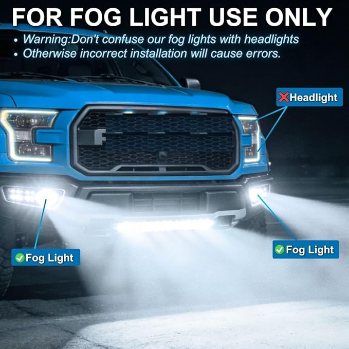 Marsauto H4 Bulbs 60,000LM 1200% Brighter, 9003 H4 Fog Light with Plug-N-Play, Wireless 9003 Powersports Light For UTV ATV Offroad Vehicles, IP67, Pack of 2