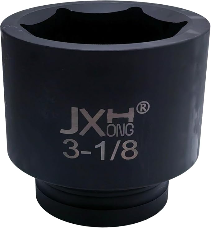 1-1/2" Drive Impact Socket, 6-Point, Heat Treated Cr-Mo Steel – Heavy Duty for Hydraulic Impact Wrench (3-1/8")