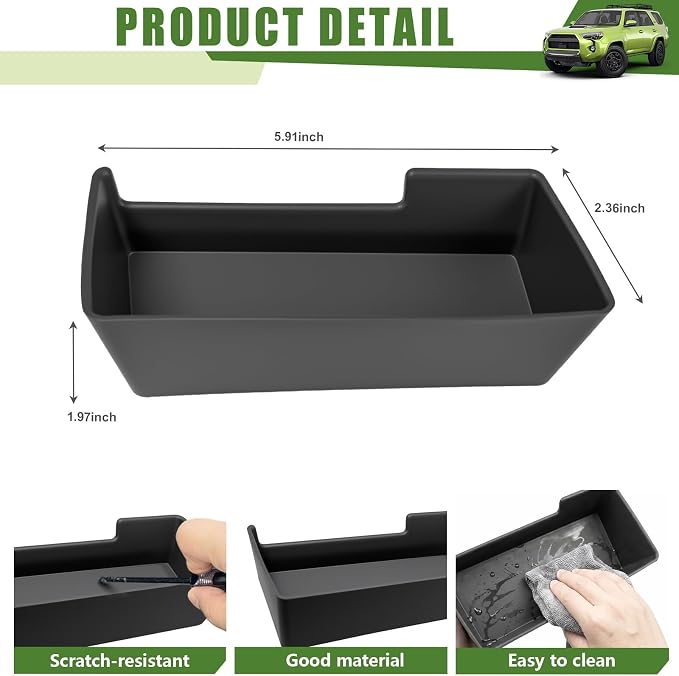 Air Vent Organizer for 2014-2024 Toyota 4Runner Driver Side Air Vent Extra Storage Tray Center Console Box for 14-24 4 Runner Interior Accessories(Fit 14-24/Air Vent Organizer)