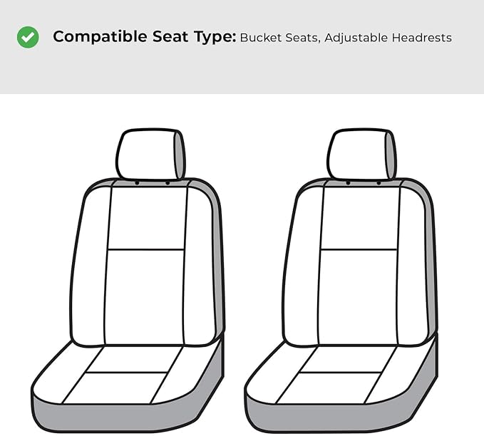 Covercraft Polycotton Custom Seat Covers | Fits 2024-2025 Ford Ranger (Excludes Raptor) | 1st Row Bucket Seats, Taupe