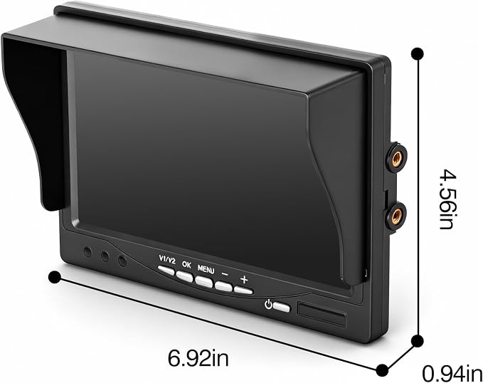 7-inch Single Monitor with Dual Camera Interfaces. Compatible with Y1 and Y6 Wired Camera Systems. Please Consult The Seller to Confirm Compatibility Before Purchase. (Model: Y1M)