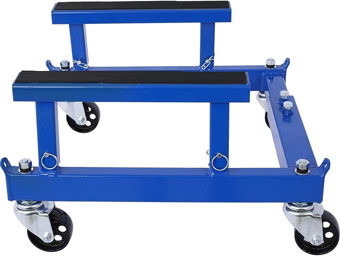 GarveeTech Motorcycle Engine Cradle Dolly 1500 LBS, Heavy-Duty Engine Cradle Dolly with Rubber Pads &360 Degrees Wheels, Four-Wheeler