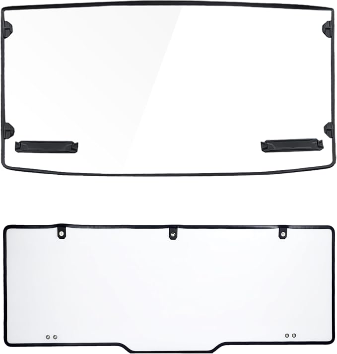 SAUTVS Rear & Front Windshields for Ranger 1000/XP 1000 17-26, Clear Front and Rear Poly Full Windshields Windows for Polaris Ranger XP 1000/Ranger 1000/XP 900/Diesel/Crew 2017-2026 Accessories