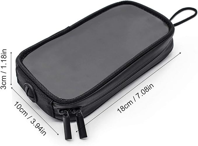 Motorcycle Tank Bag, Motorcycle Magnetic Phone Holder, Waterproof Fuel Tank Transparent Bag, Portable Phone Pouch Case with Headphone Jack, for Cellphone GPS 7.08X3.94X1.18inch