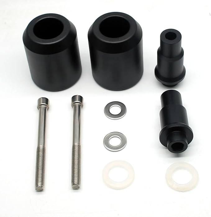MZS Motorcycle Frame Sliders Compatible with RS660 2020-2025, Falling Anti Crash Protector Guards No Cut Kits Black