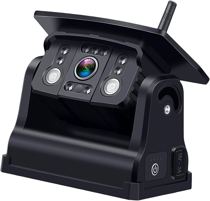 Wkzay Solar Wireless Backup Camera - HD 1080P RV Rear View Camera with Magnetic Mount - Compatible with V39/R73 Systems