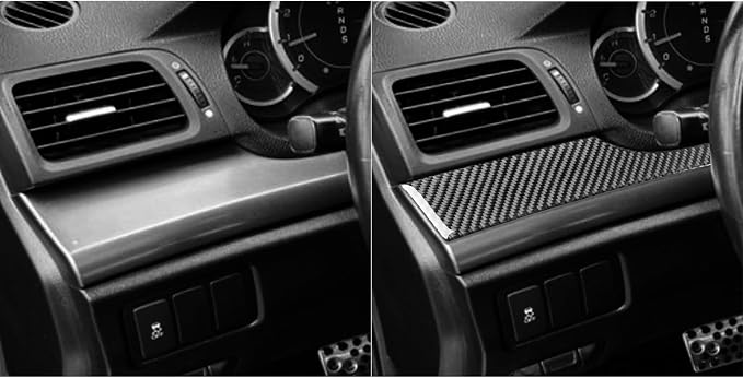 Black Soft Carbon Fiber car Interior Driver Side Decoration 1/Piece Decorative Sticker Suitable for Acura TSX 09-14 Carbon Fiber car Interior