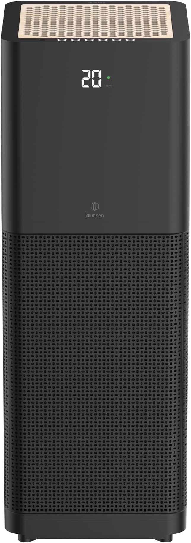 IMUNSEN M-001B True HEPA 13 Filter Air Purifier for Home, Large Room, Pets with Carbon Deodorization Filter, 99.97% Particles, Smokes, Odor, Cyclone Mode, Quiet Auto Sleep Mode - Black