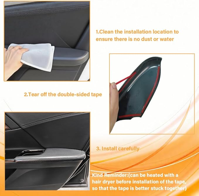Car Window Lift Control Switch Panel Cover Inner Door Handle Armrest Cover Decals Compatible with Honda Civic 10th Gen 2016 2017 2018 2019 2020 2021 ABS Carbon Fiber Style (8 Pcs)