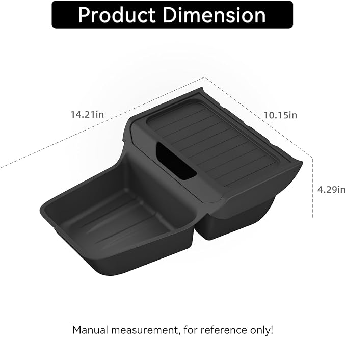 SMABEE Lower Organizer Tray for Tesla Model Y Juniper Standrd 2026 2025 | Not Fit Premium/Performance,TPE,2026 Model Y Juniper Accessories,Center Console Storage Box,Center Console Tray,TPE