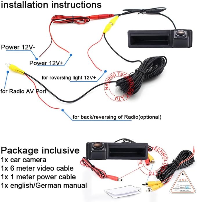 1280 * 720 Pixels 1000 TV Lines Night Vision Rear View Reversing Camera Car Backup Camera Replacement for Audi A3 Cabriolet Sportback 8P1 8P7 8PA A4 Avant Cabriolet B6 B7 S4 A6 Allroad Avant C6 Q7