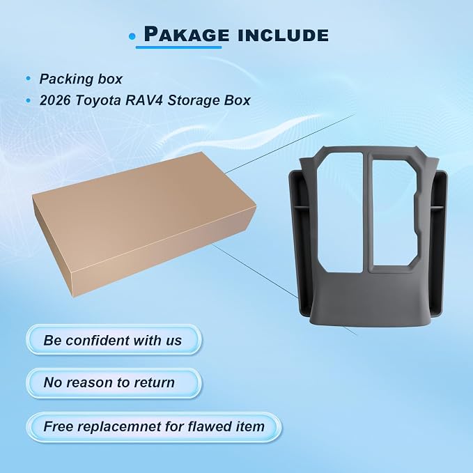 BIXUAN 2026 RAV 4 Center Console Organizer For 2026 Toyota RAV 4 Gear Shift Side Pocket Middle Console Storage Box 2026 RAV 4 Accessories