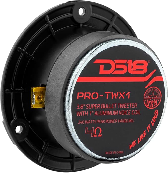 DS18 PRO-TWX1 Super Tweeter 1" Aluminum Frame and Diaphragm, 240W Max, 4 Ohms, Built in Crossover - PRO Tweeters are The Best in The Pro Audio and Voceteo Market - Pair