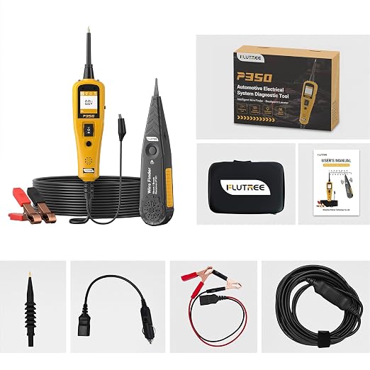 Car Automotive Power Circuit Breaker Probe Kit Tester Short Finder Tool Alternative Bsttery Electrical Fuse AC DC Voltage Tester Test Light Wire Break Locator Analyzer Tracer Pen Accessories 12v 24v