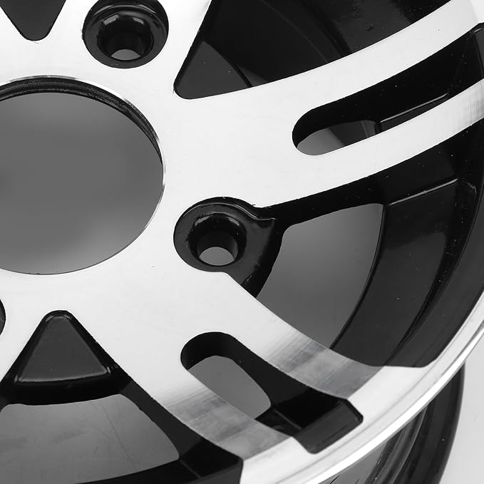 10 Inch ATV Wheel Rim, Universal High Strength ATV Aluminum Alloy Rim for ATVs Go Karts Cart 4 Wheel Vehicles (Front Wheel)