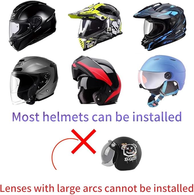 Universal Motorcycle Full Face Helmet Shield Fog Resistant Lens, Clear Visor Insert Anti-Fog Film Waterproof Sticker