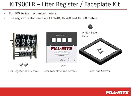 Fill-Rite KIT900LR Kit, 900 Series Liter Register & Faceplate