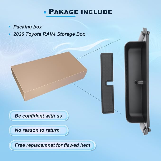 BIXUAN 2026 RAV 4 Trunk Side Storage Box for 2026 Toyota RAV 4 (6th Gen), TPE Rear Cargo Side Organizer Tray, Waterproof & Anti-Rattle Trunk Nook Bin, 2026 RAV 4 Interior Accessories