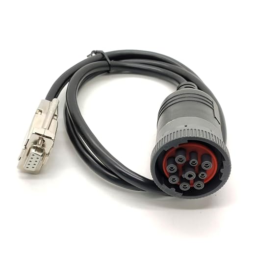 J1939 Deutsch 9Pin Connector to DB9 Female CAN Cable,DB9 to J1939 CAN Bus Diagnostic Adapter Cable for Heavy Duty Vehicles 1Meter