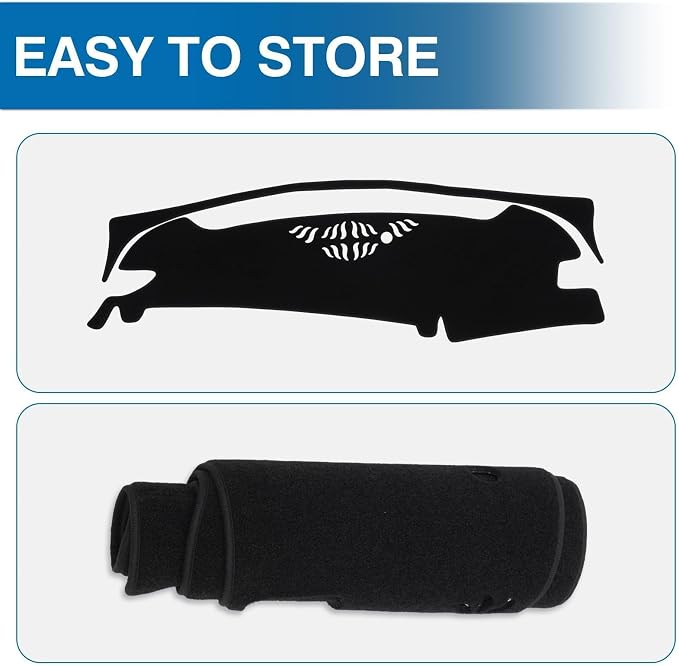 KUST Black Dash Cover for Kia Sportage(Hybrid)/NQ5 2023 2024 2025 Polyester Dashboard Cover Non-Slip Center Console Dash Cover Interior Accessories for Sportage Sunshade Windshield Glare