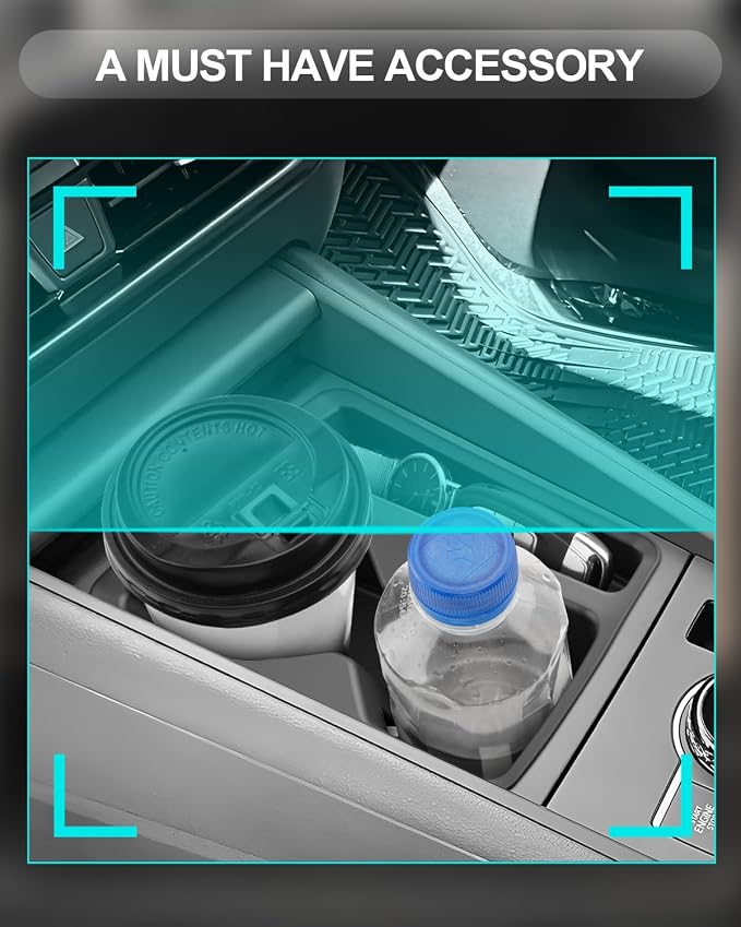CDEFG for 2025 2026 Tiguan Center Console Organizer, for 2025 2026 Tiguan Accessories Middle Console Organizer Tray Cup Holder Storage Box