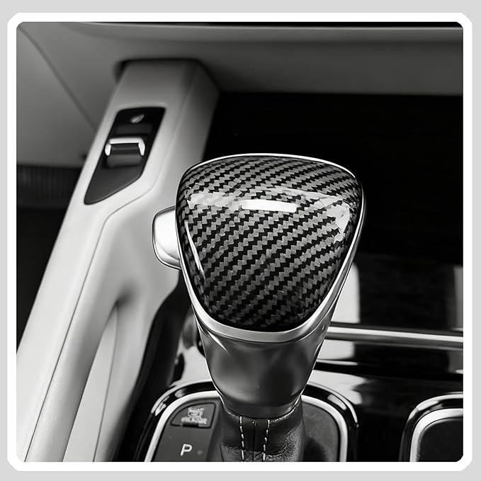 Gear Shift Cover,for Kia Telluride 2020 2021 2022 2023 2024 2025 2026,Car Center Console Gear Shift Knob Cover Trim Cap - Carbon Fiber