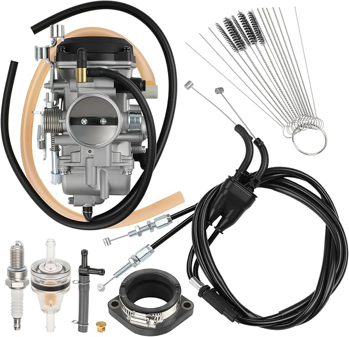 JAVIK Carburetor Assembly & Throttle Cable With Intake Manifold For Kawasaki KLR650 2008-2018 O.E.M# 15004-0073 15003-0118 15004-0050