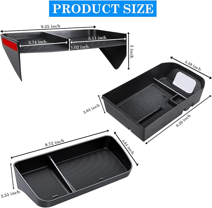 DIAMOOKY 9PCS Center Console Organizer & Knob Cover Compatible with Toyota RAV4