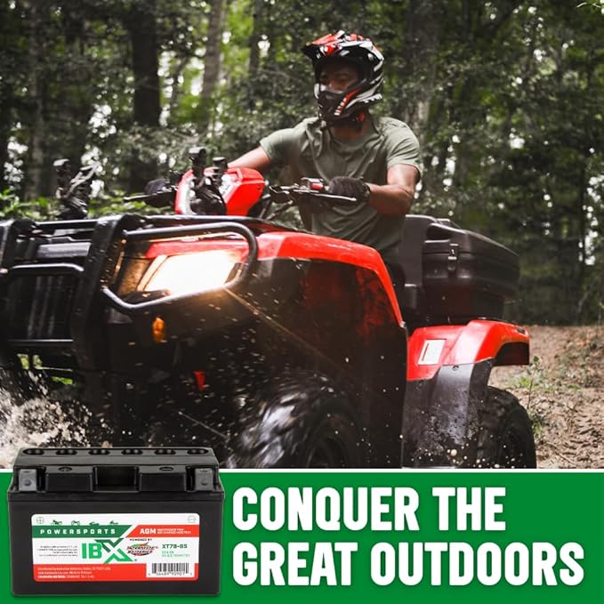 Interstate Batteries YT7B-BS 12V 6.5Ah Powersports Battery 85CCA AGM Rechargeable Replacement for Ducati, Suzuki, Yamaha, Motorcycles, Scooters, ATVs, Bikes (XT7B-BS)