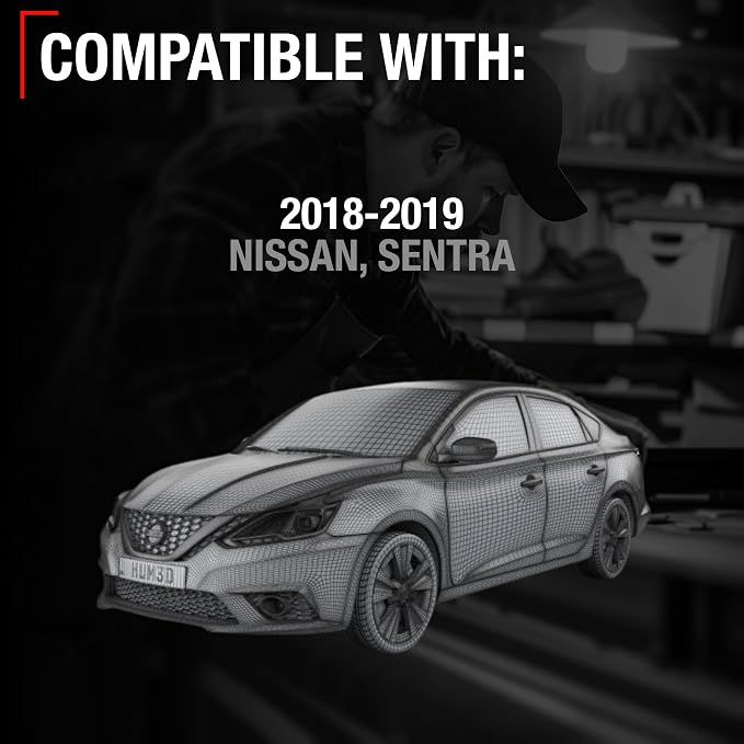 Rear View Backup Camera, Reverse Park Assist - Compatible with 2018-2019 Nissan Sentra - Plastic, Glass - Vehicle Parking Camera Replacement - OEM 284424AF0B, 284429TB0D, 590-171, NI1960155