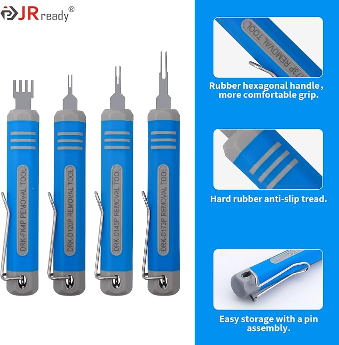 JRready ST5253-04 Molex Pin Extractor Kit Mini-Fit Jr. Extraction Molex Micro-Fit 3.0 Terminal Release Tool 3P 4P PC Fan Connector Electrical Pin Removal Tool